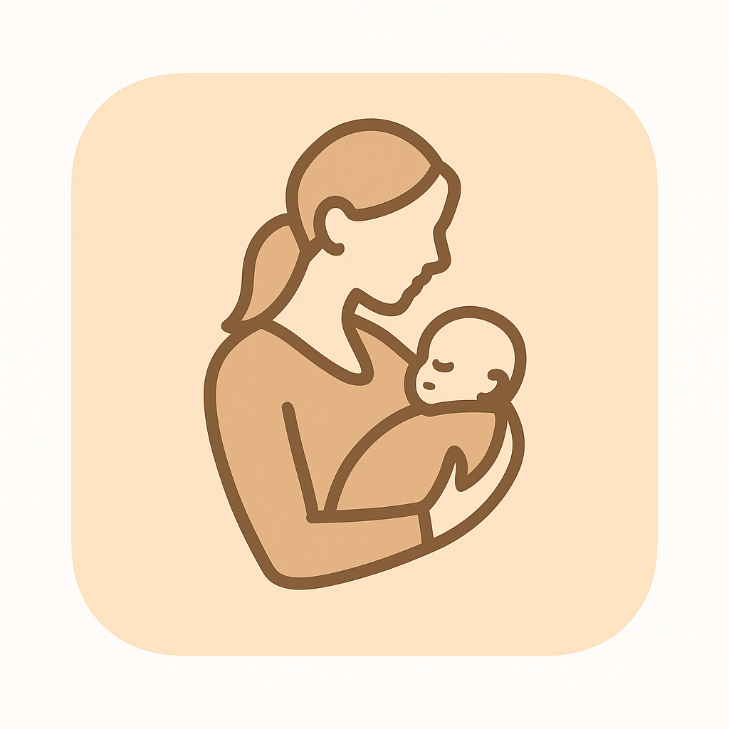 Mutter mit Baby in Umarmung